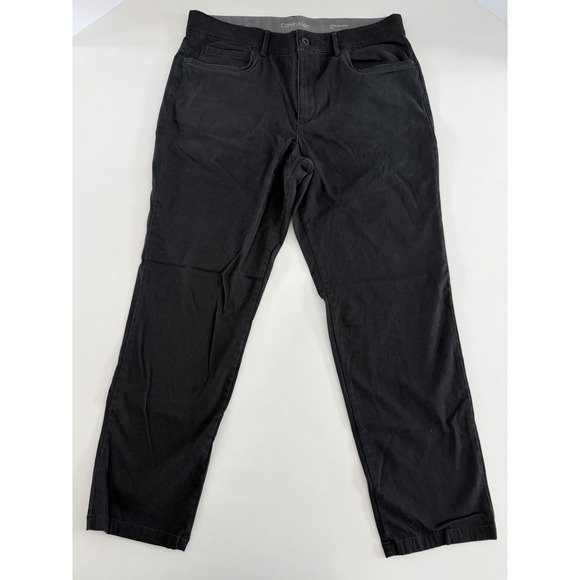 Calvin Klein Other - Calvin Klein Pants Mens 36x30 Black Stone Wash Slim Fit Stretch Chino Slacks